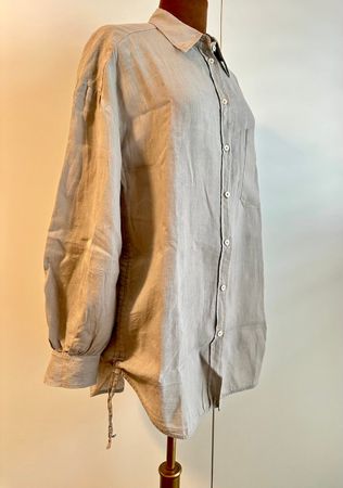 Marc O’Polo Longbluse aus reinem Leinen – Beige - Gr. 36