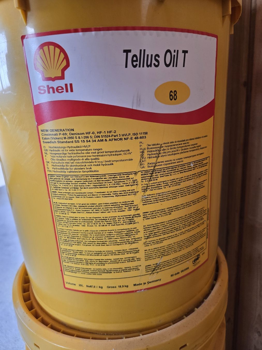 Shell Öl und Additive: Shell Tellus Oil T 68 Hydraulikoel 20L – Neu (gemäss Beschreibung) aus Oberbalm von cwittwer