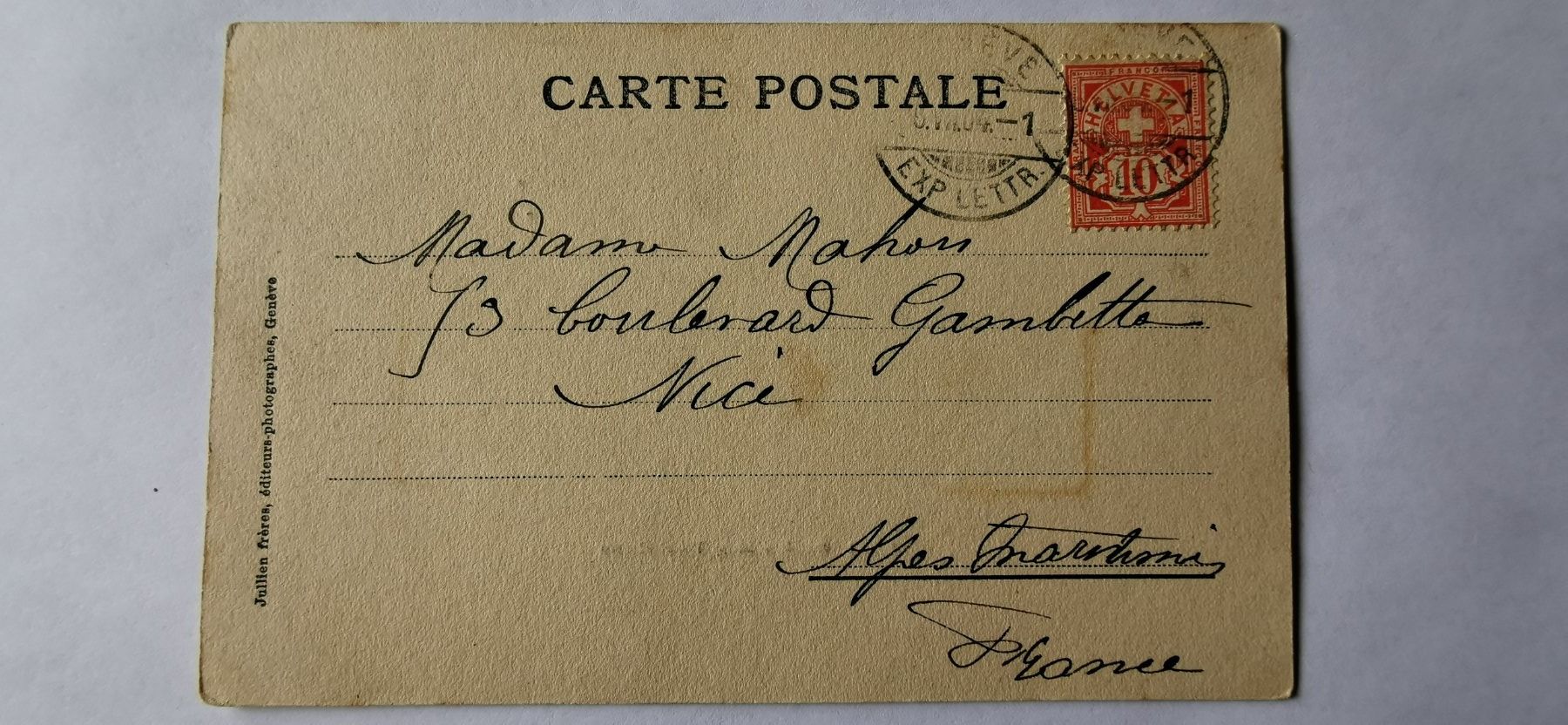 Alle Briefmarken: Postkarte 1904 – Gebraucht aus Aadorf von Chnorli-Furz