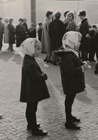 Privatfoto, Unikat -Kinderstudie - Mädchen mit Kopftuch,1965