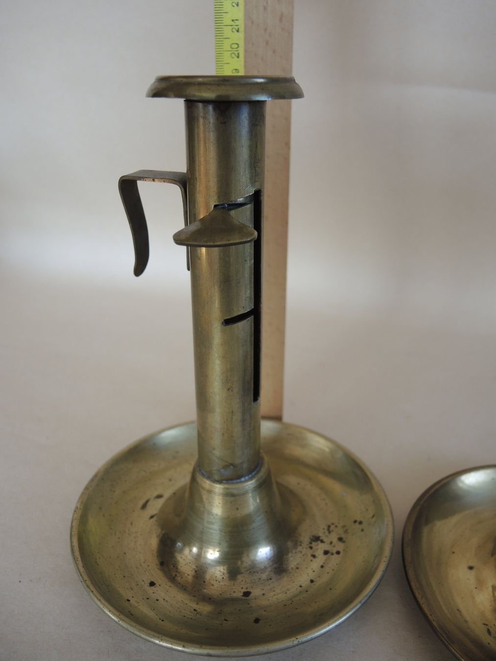 Portacandele: Schiebe Leuchter Biedermeier Messing Kerzen Ständer Halter – Usato da Rorschach venduto da maeck8 7