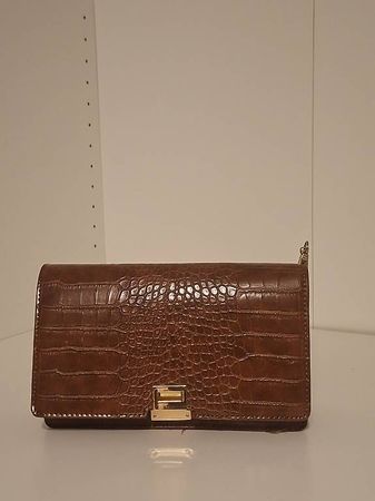 Manor Damen-Handtasche braun in Krokodil-Optik