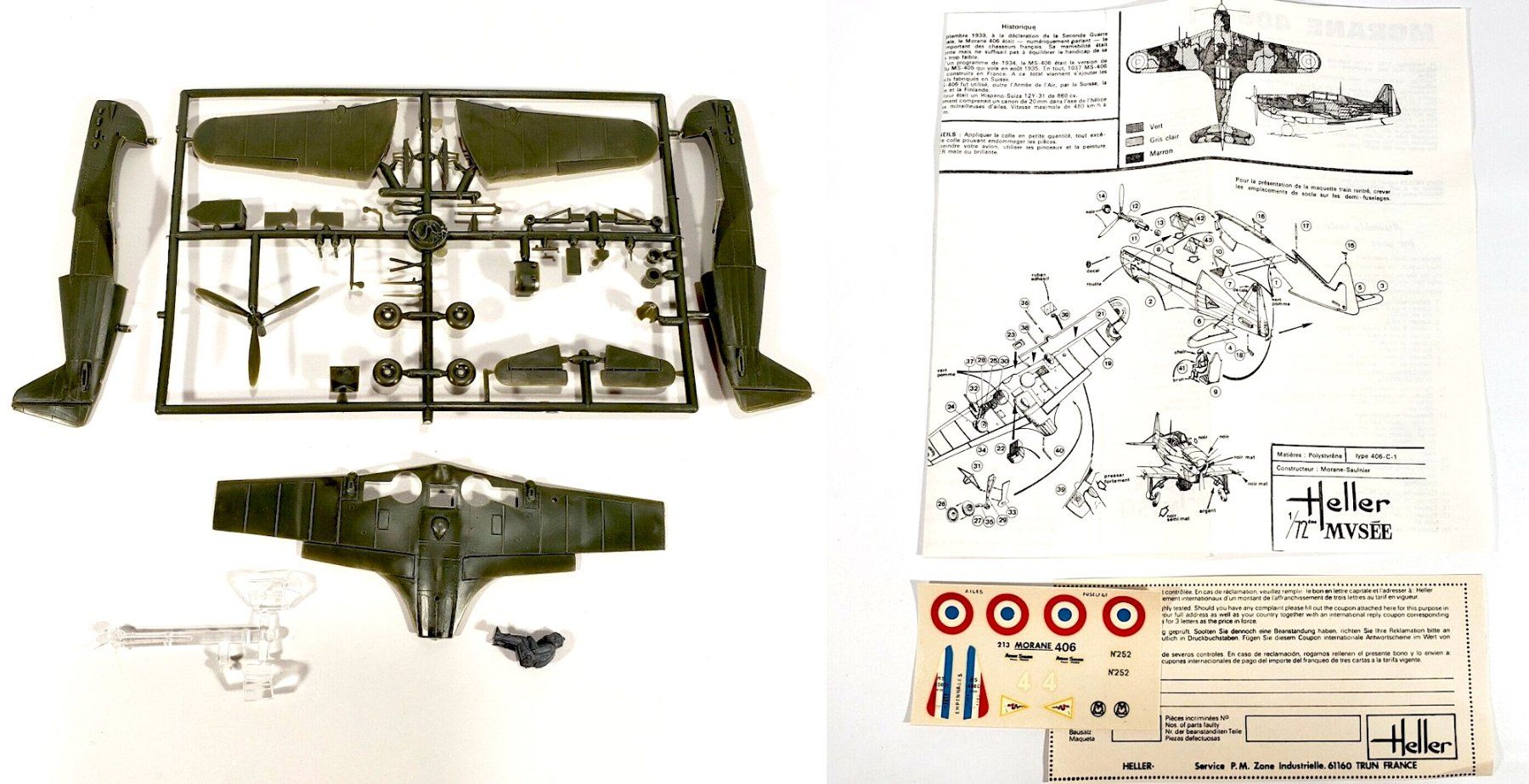Heller Kit di modellismo & Modellini statici: Kit Heller 1/72 Morane Saulnier MS 406 – Nuovo e nell'imballaggio originale da Frauenfeld venduto da Danielpwiedmer 1