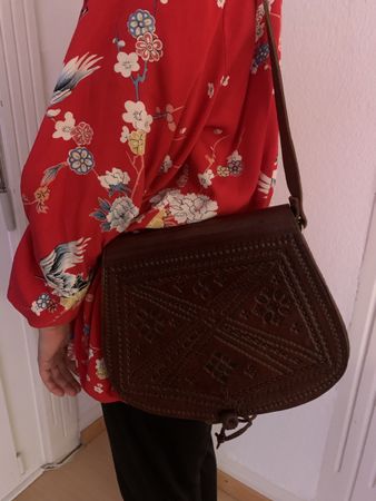 Vintage Ledertasche, Umhängetasche, Braun