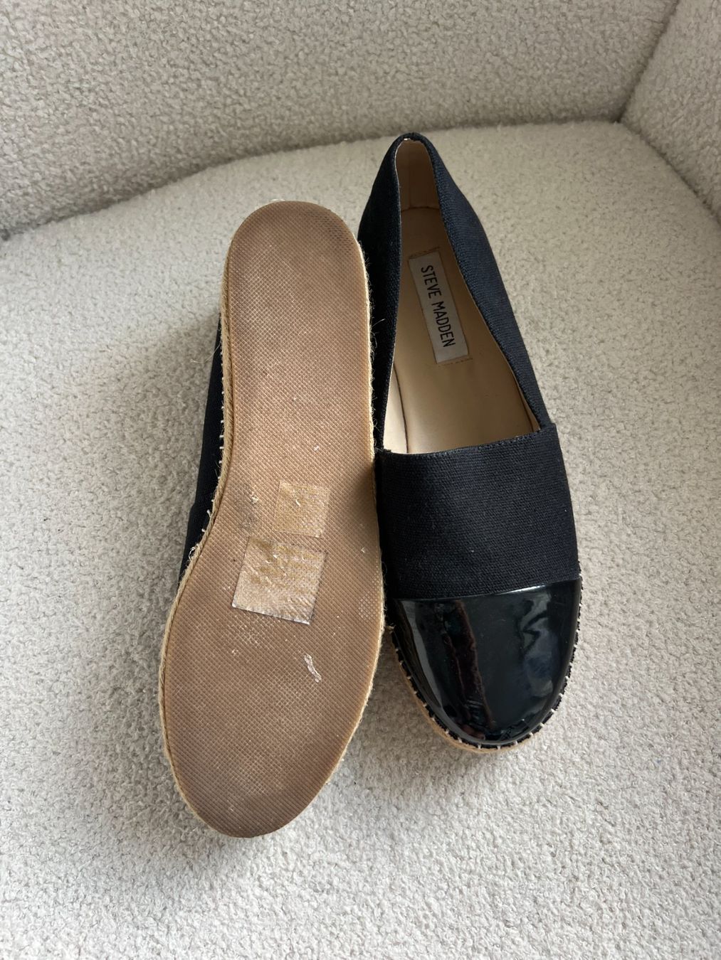 Steve Madden Damenschuhe: Steve Madden Espadrilles schwarz Lackleder Grösse 37/38 – Gebraucht aus Wald ZH von sarasv 1