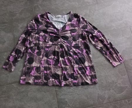 Bonita Langarmshirt Gr. XXL 💜  gemustert  👚