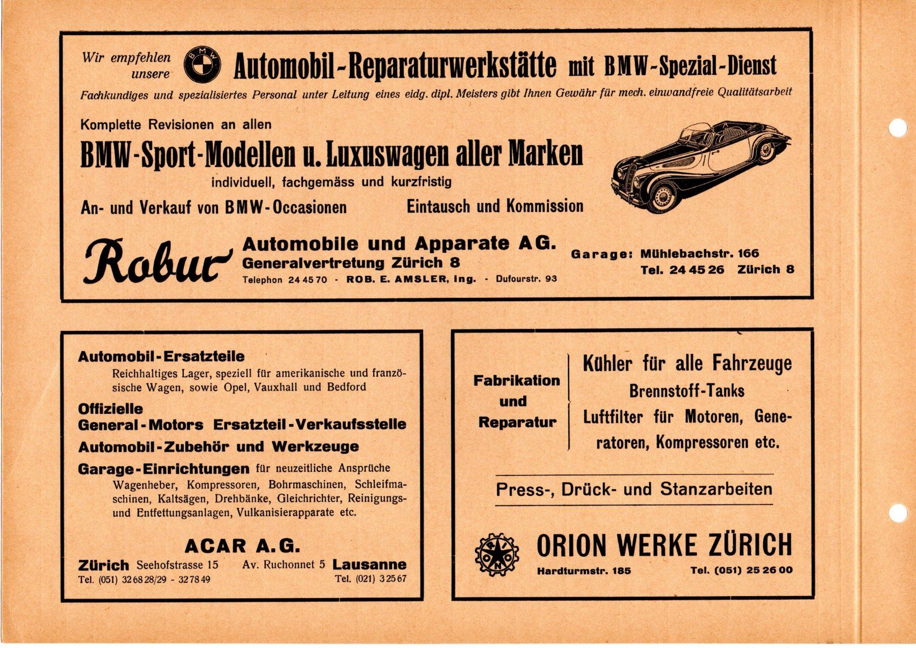 Automobili: Fahrzeug-Einstellwerte 1937-1939 – Usato da Malans GR venduto da Chueche427 4