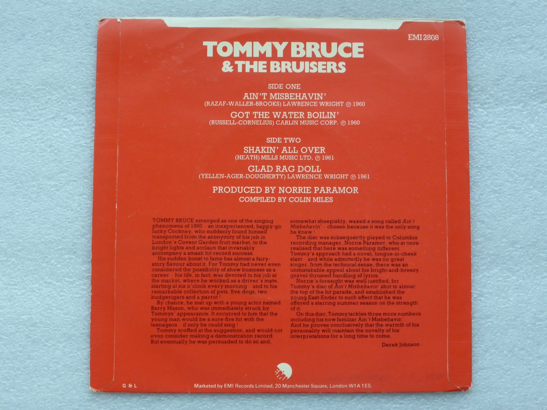 Schallplatten: Vinyl Single   EP  TOMMY BRUCE & THE BRUISERS – Gebraucht aus Küssnacht am Rigi von Mondkinder 3