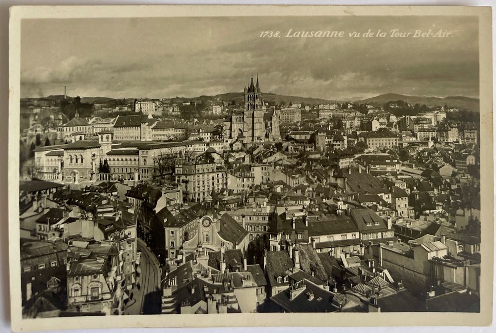 LAUSANNE St. Laurent Vue depuis la Tour Belair 1932 Kaufen auf