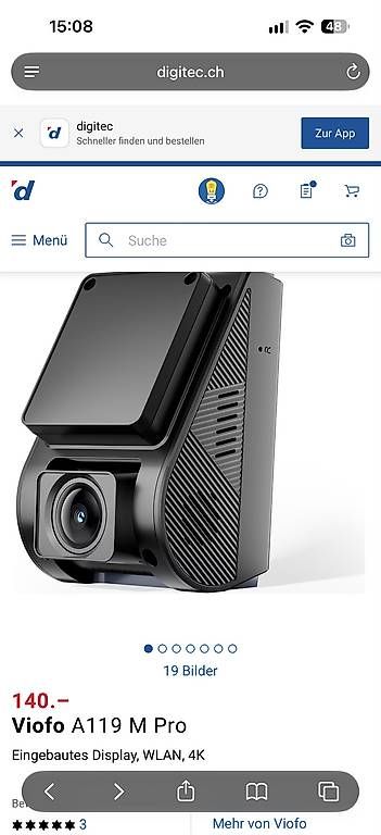 Caméscopes: Dashcam Viofo A119 M Pro 4K – D'occasion à Flawil par Giuliano95