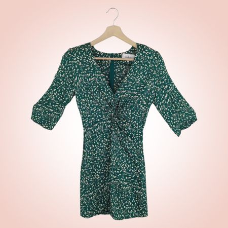 Ba&sh – Kleid Grün mit Muster – Gr. 0 – Top Zustand
