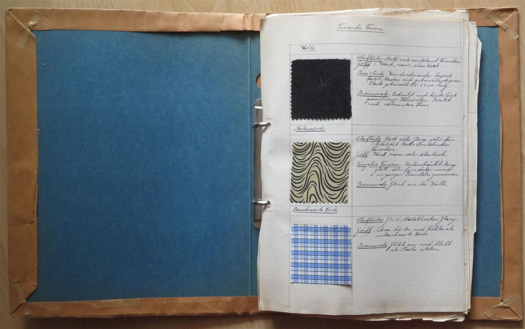 Libri: Textilien Materialkunde, Schulheft 1950 – Usato da Oberriet SG venduto da ganesh435 1