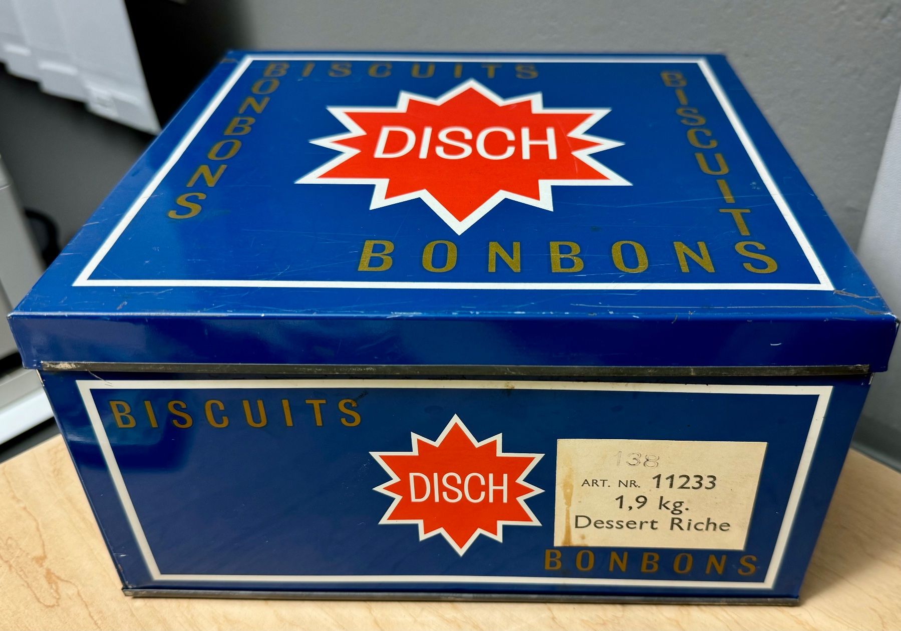 Barattoli: Alte Blechdose Biscuits Bonbons DISCH OTHMARSINGEN blau – Usato da Rothrist venduto da Luckywinner 1