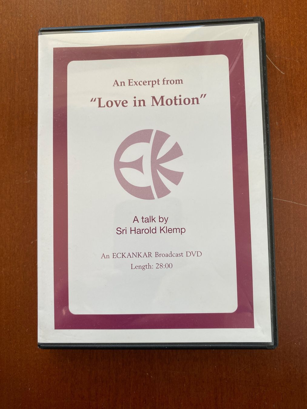 Tutti i DVDs: An Excerpt from "Love in Motion" Eckankar - SRI HAROLD KLEMP – Usato da THERWIL venduto da Fcbbasel