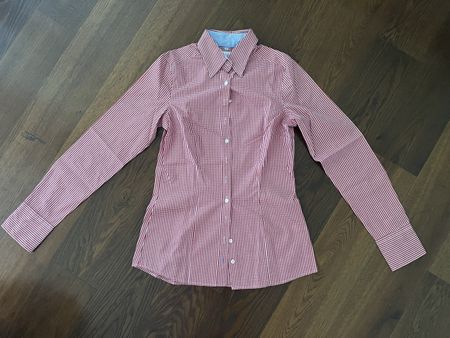 Schickes Wiesn Hemd - Rot/Weiss Kariert - Gr. 34 XS