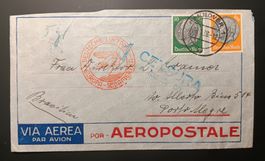 1938 Graf Zeppelin SAF, Zensur Brief Hannover-Porto Allegre
