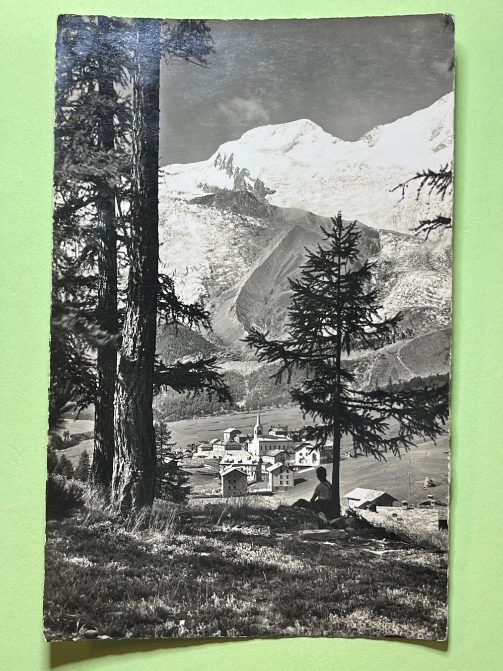 Ansichtskarten: Saas-Fee mit Alphubel – Gebraucht aus Steg VS von _vinci_