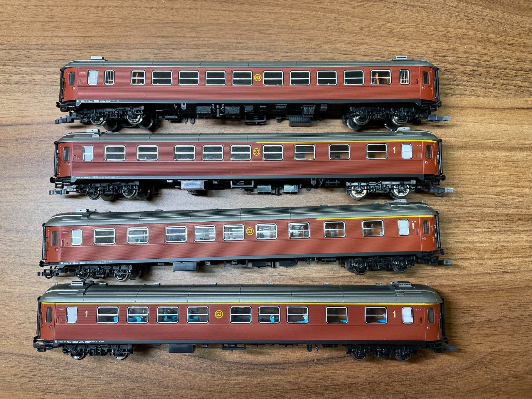 Modelleisenbahnen: NMJ 4x Personenwagen der SJ in DC – Gebraucht aus Villmergen von Mfritz 1