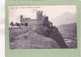 Sion Ruines du Château de Tourbillon 1910