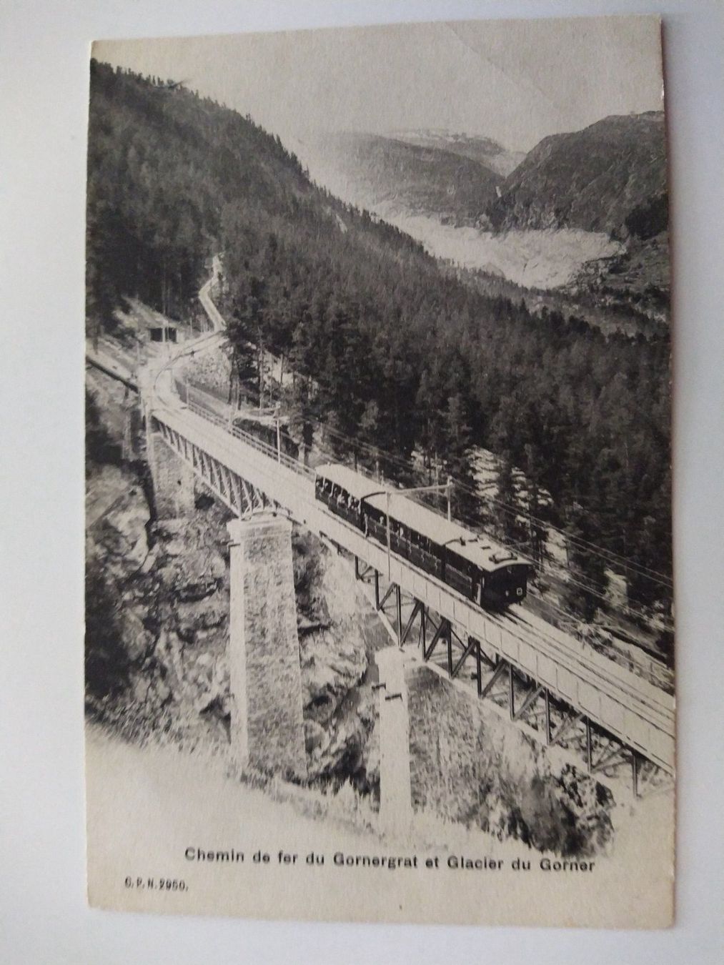 Cartoline postali: Gornergratbahn Gornergradgletscher Findelbachbrücke um 1910 – Usato da Ohmstal venduto da Lebensfreude05