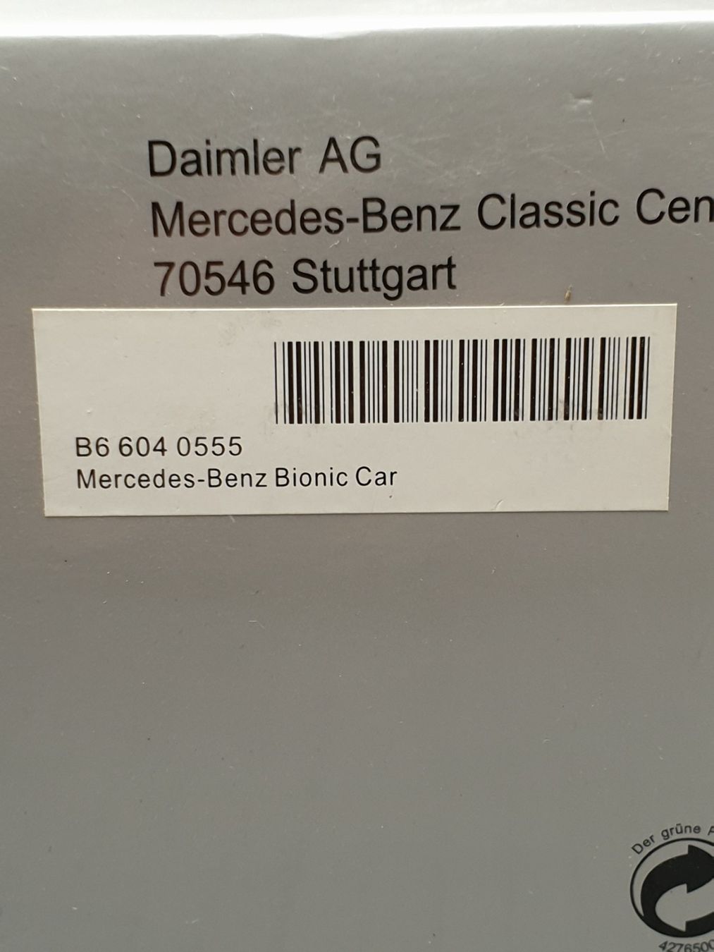 Mercedes-Benz Modellini d'auto: Mercedes-Benz Bionic Car - Classic collection – Nuovo e nell'imballaggio originale da Chézard-St-Martin venduto da AlPat-Collections 5