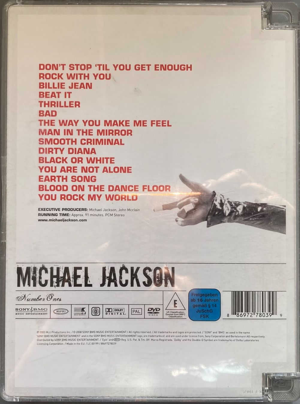 Tutti i DVDs: MICHAEL JACKSON - NUMBER ONES – Usato da Poliez-Pittet venduto da Newtown-Records 1