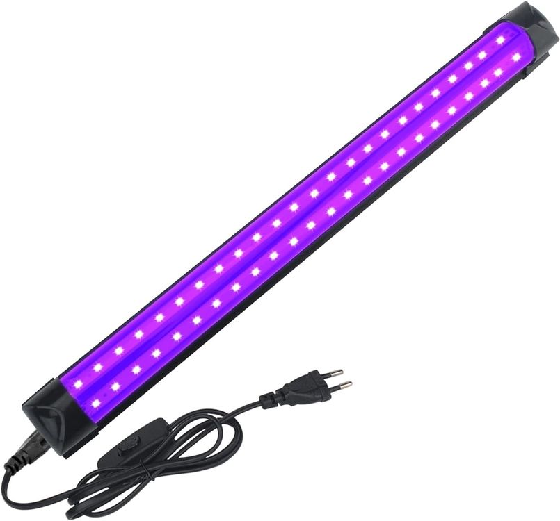 Schwarzlicht UV LED Röhre 395nm mit Schalter