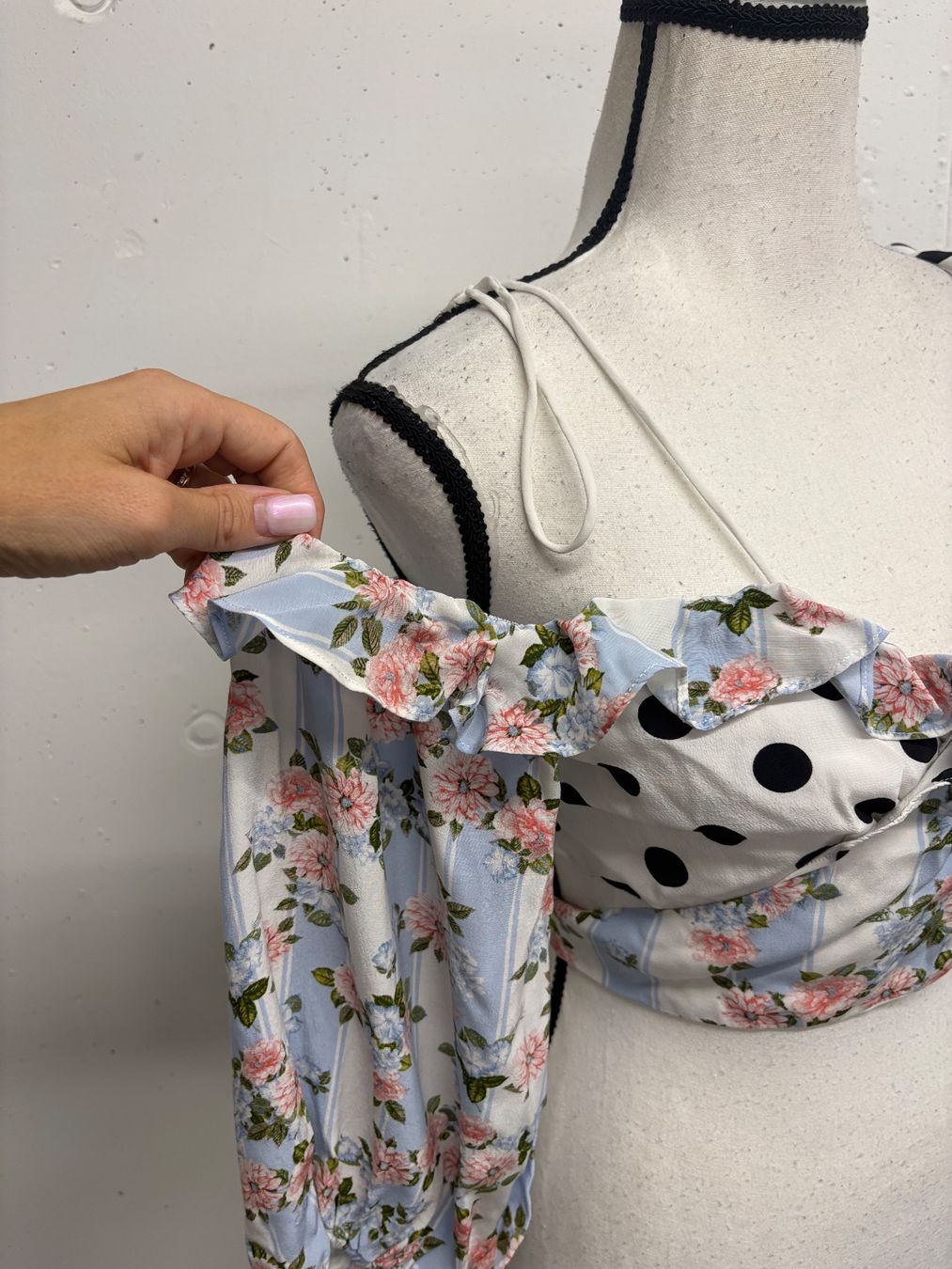 Blusen: For Love & Lemons kurze Bluse Gr. L gemustert cropped – Neu (gemäss Beschreibung) aus Regensdorf von secondchancefashion 3