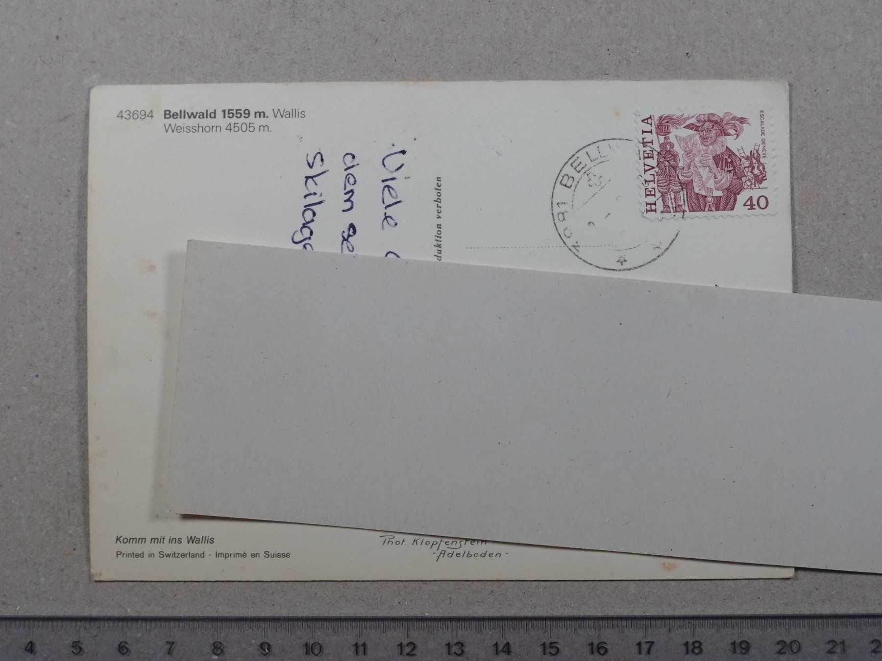 Cartoline postali: Bellwald, Weisshorn – Usato da Lenzburg venduto da fh1 1