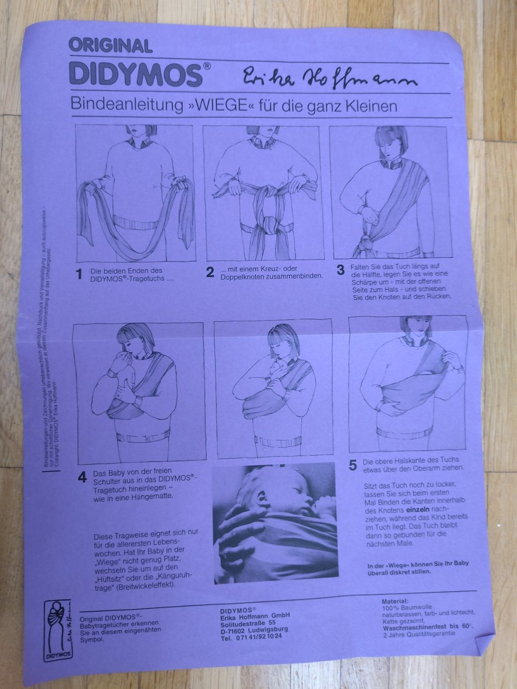 Didymos Bauch- & Rückentragen: DIDYMOS Trgetuch inkl. Bindeableitung – Gebraucht aus Biel/Bienne von Creager 2