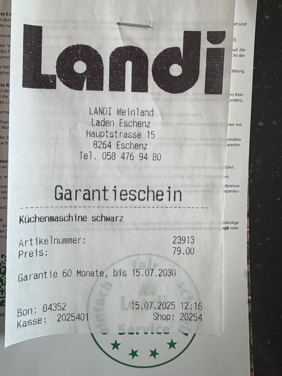 Elettrodomestici da cucina: Küchenmaschine Landi – Nuovo (secondo la descrizione) da Stein am Rhein venduto da KoSiBe 2