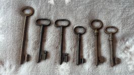 6 Antike Schlüssel, alte Schlüssel, Dekoration, Vintage