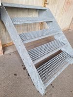 Metalltreppe Stahltreppe Verzinkt Neu Robust 5 Stufen