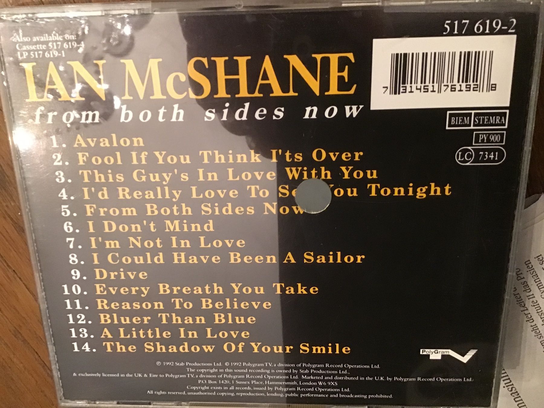 CD: Ian McShane CD: From Both Sides Now – Usato da Thierachern venduto da sweden08 1