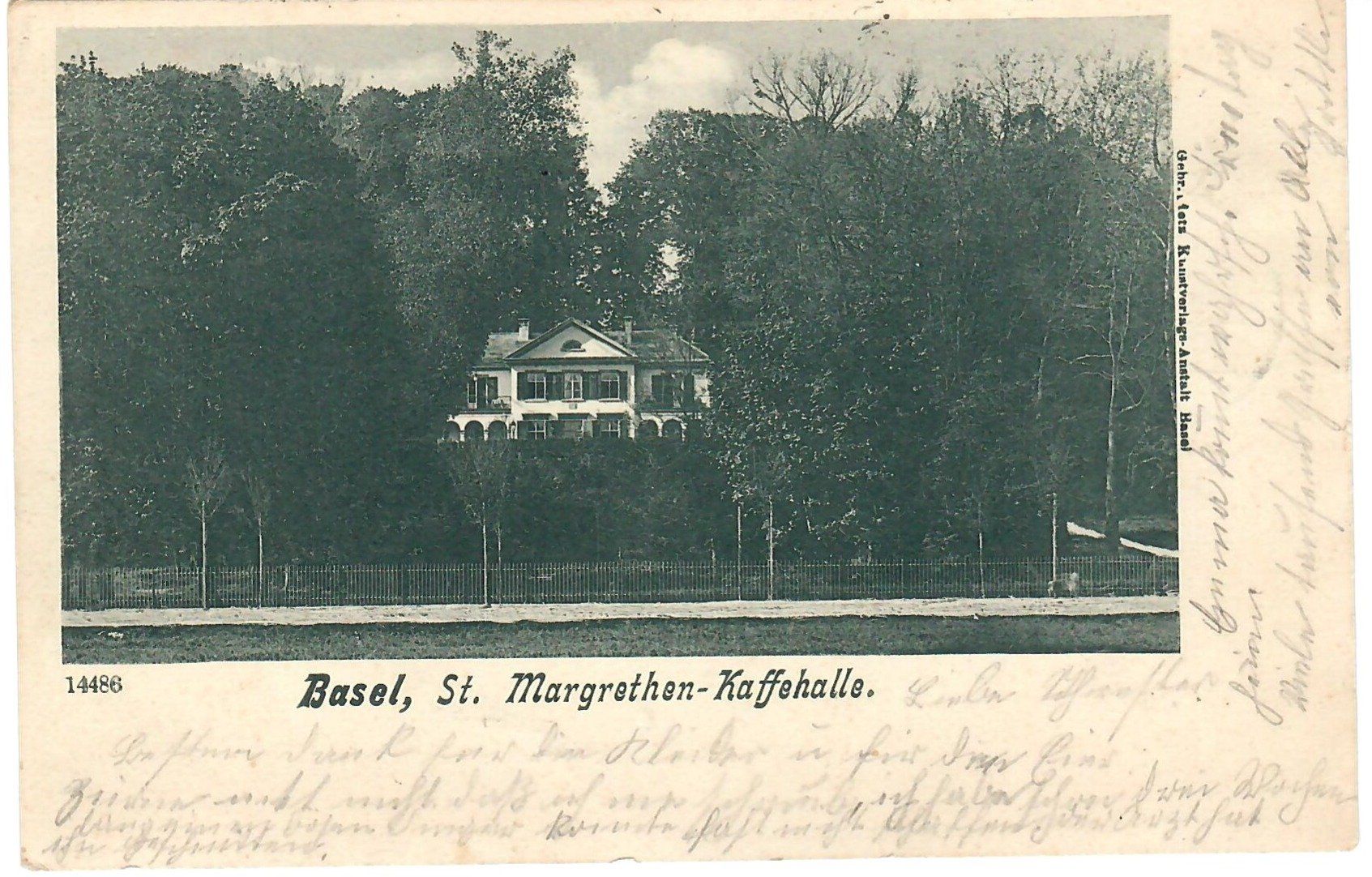 Cartoline postali: Basel - St. Margrethen Kaffeehalle – Usato da Zweisimmen venduto da jakobsweg