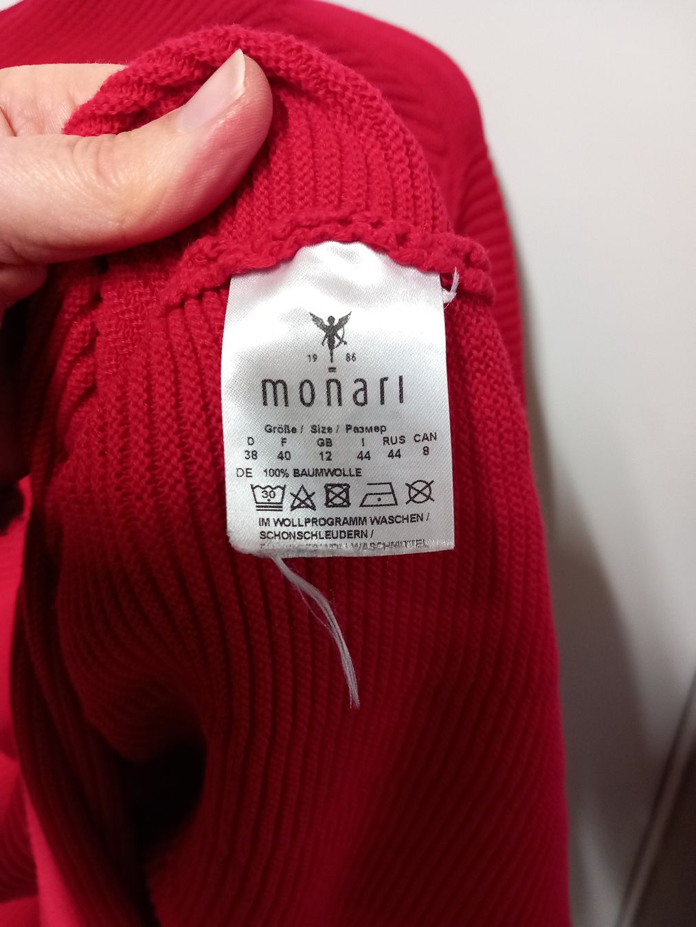 Monari Maglioni & Felpe: Monari Oversize Strickpullover Gr. 38 rot,BW, top Zustand! – Usato da Gwatt (Thun) venduto da umwelt-brocki 4