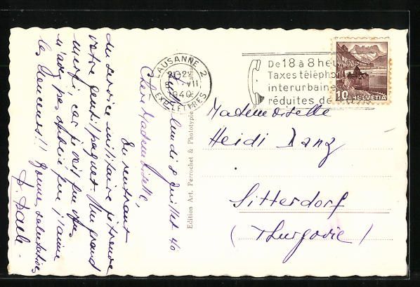 Cartoline postali: AK Pully, Teilansicht, 1940 – Usato da Berlin venduto da bartko-reher 1