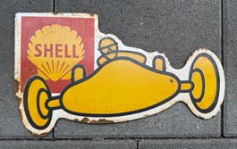 Shell Email Schild / Emaille Schild