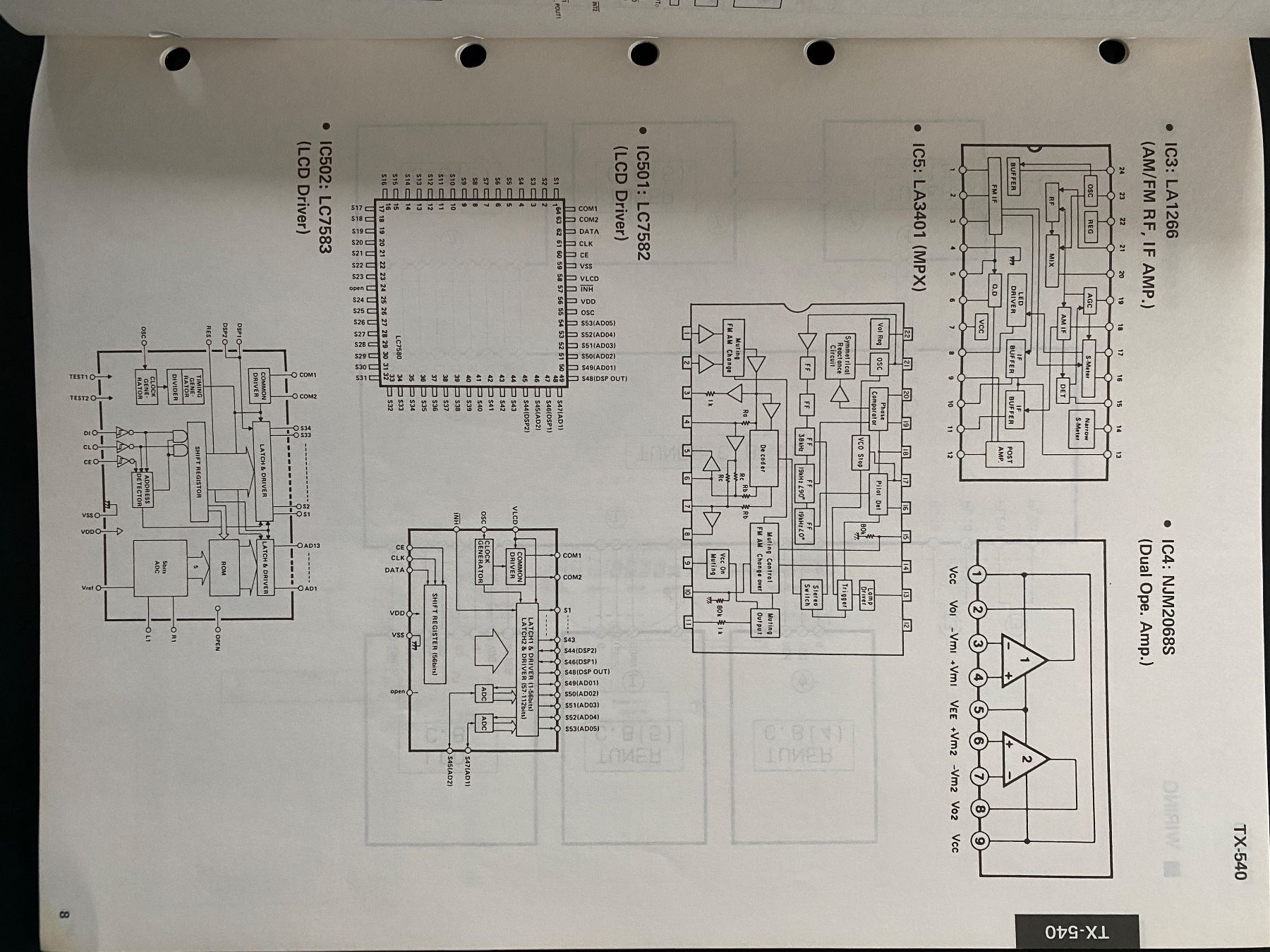 Yamaha Radio: Servicemanual YAMAHA TX-540 Tuner – Usato da Erlenbach ZH venduto da Leaford 5