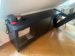 IKEA BESTÅ Aufbewahrung 180 cm, schwarzbraun, Top-Zustand