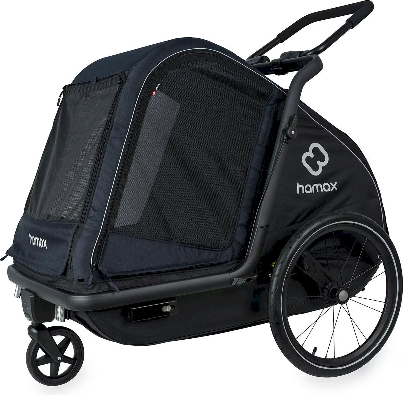 Rimorchi per biciclette: Hamax Pluto L Hundeanhänger blau/schwarz – Nuovo e nell'imballaggio originale da Bottighofen venduto da zaap