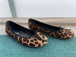 Kess Ballerinas, Gr. 39, Leopardenmuster, Top Zustand!