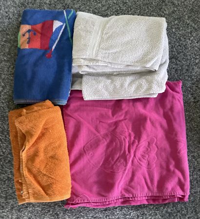 Frottee Handtücher 4er Set bunt, gebraucht 