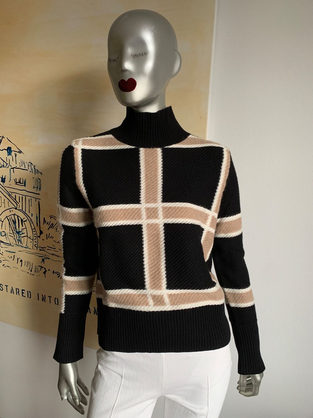 Akris Maglioni & Felpe: AKRIS: Exklusiv gemusterter Rollkragen-Pullover, 36 – Nuovo (secondo la descrizione) da Luzern venduto da paulablue