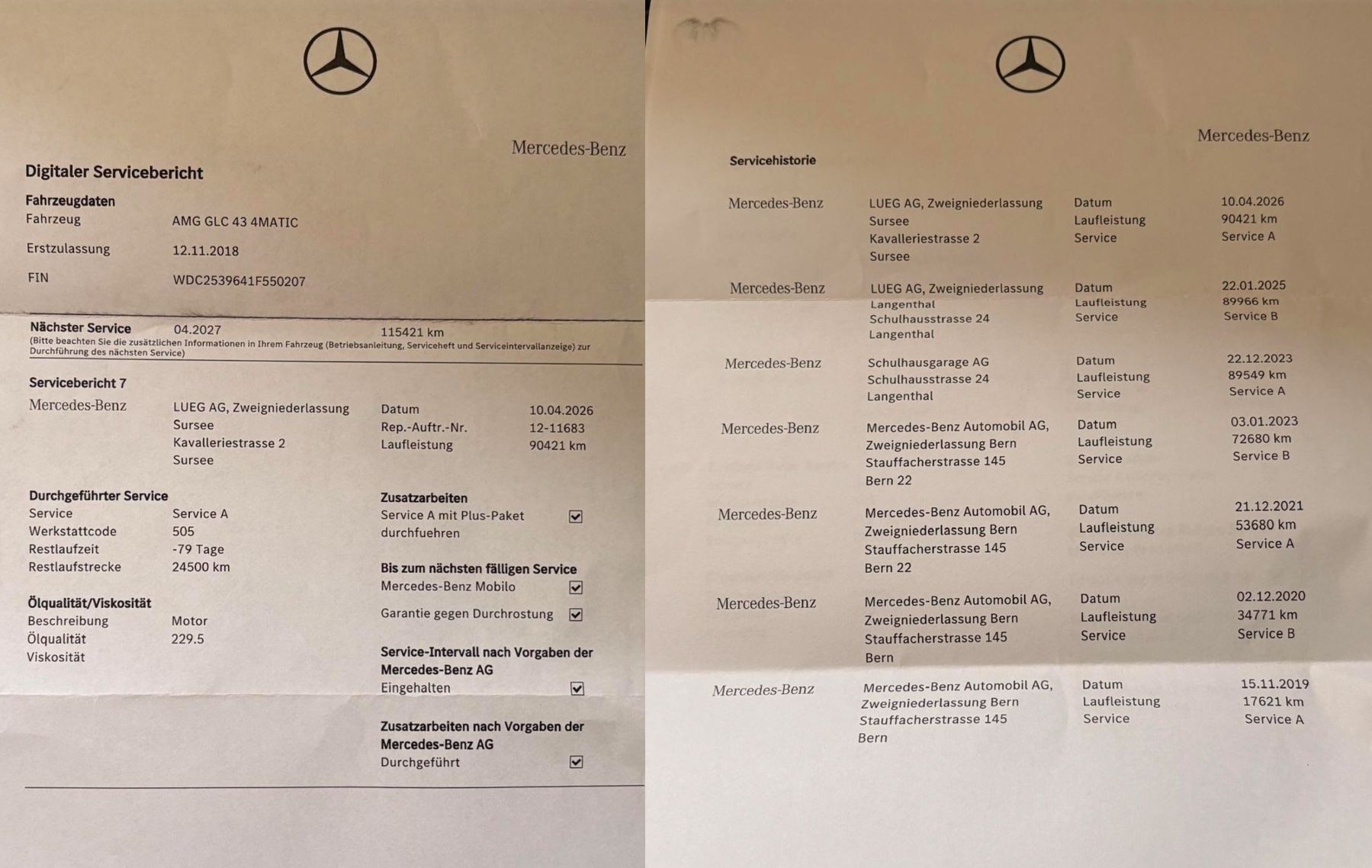 Mercedes-Benz Autos: Ab 1.- Fr | Mercedes GLC43 AMG | 90tkm |CH| Vollausstattung – Gebraucht aus Basel von sha_278r 2