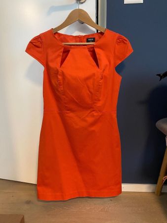 wunderschönes cocktail kleid orange oasi