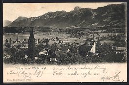 AK Wattenwil, Ortsansicht mit Kirche