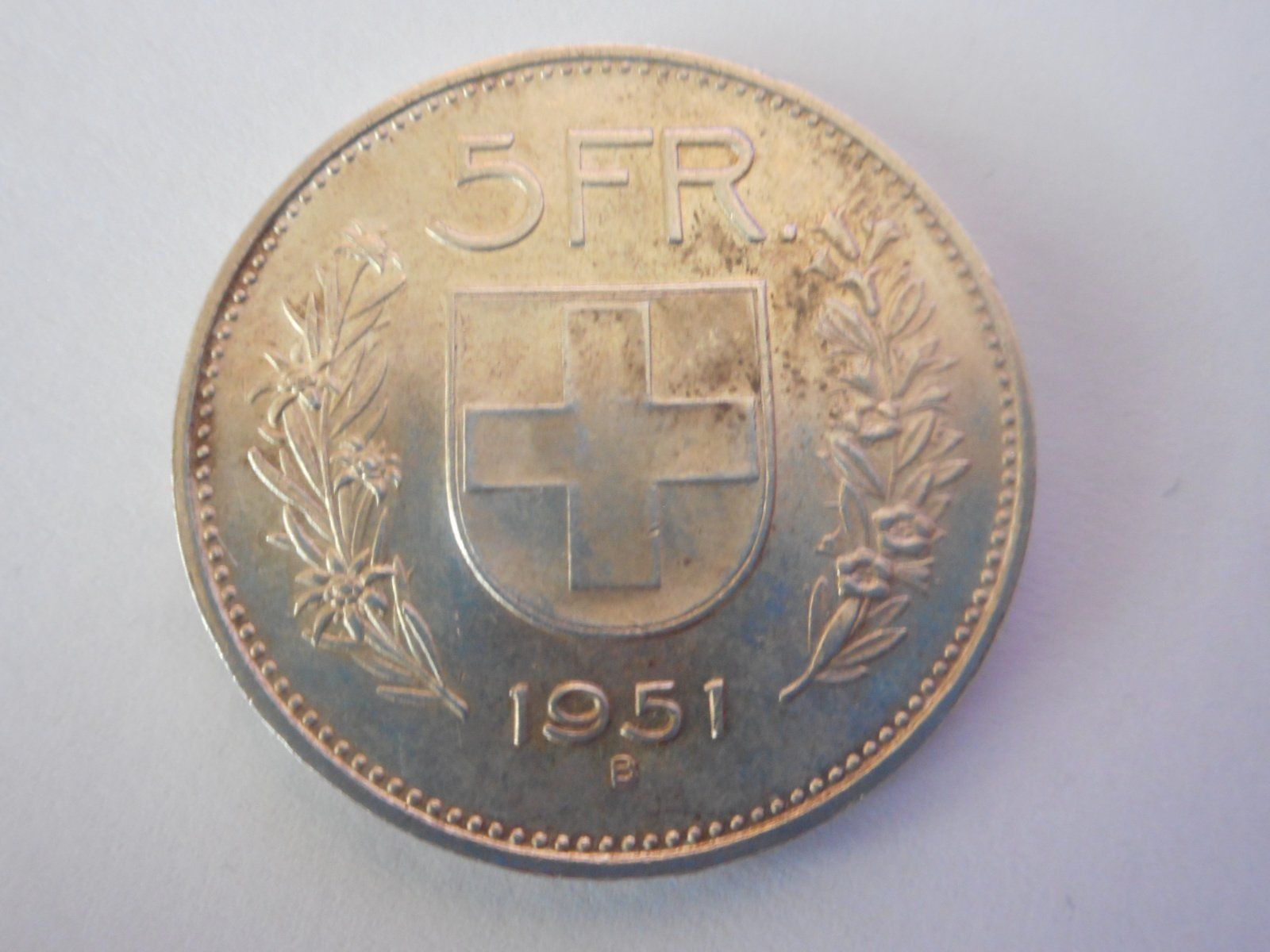 Tutti le monete: 5 Fr. 1951 silber vorz – Usato da Kriegstetten venduto da pizlad2010