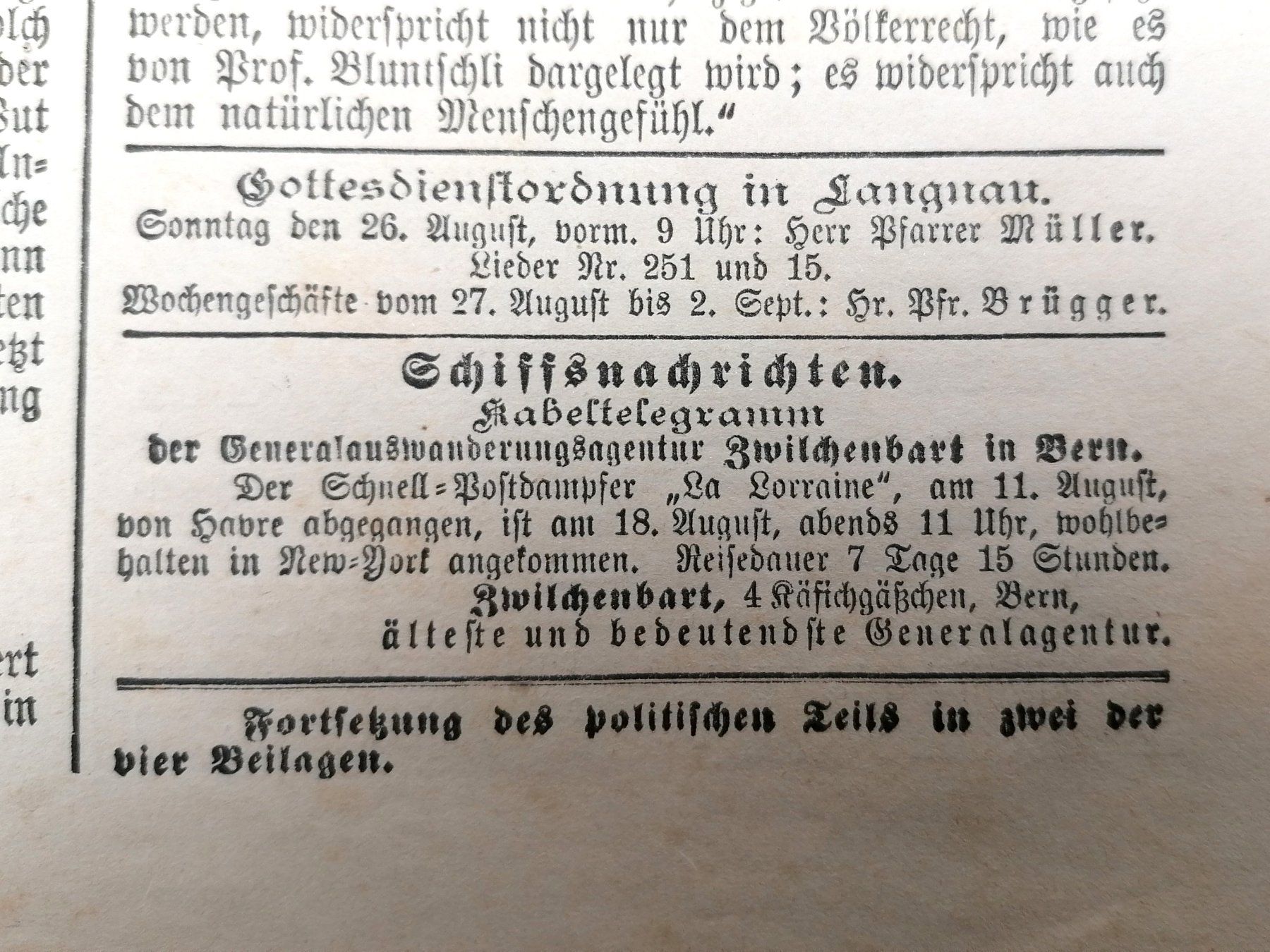 Documenti: Alte Zeitung: originelle Originale – Usato da Köniz venduto da Brockenreich 1