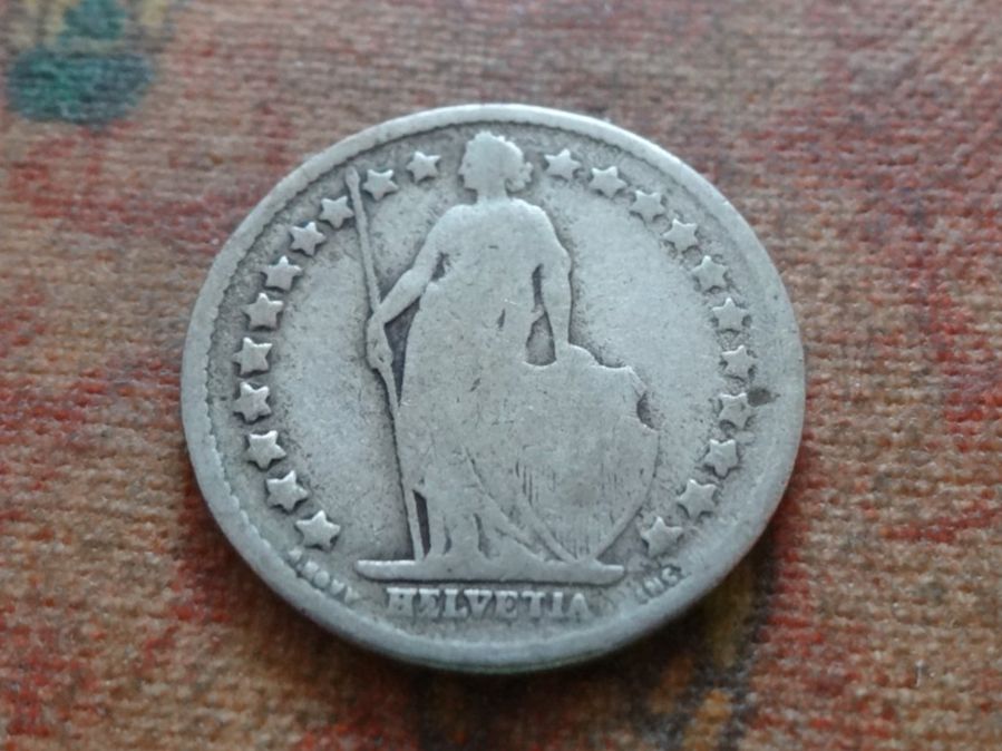 Tutti le monete: 1/2 Fr. 1901  (B) – Usato da Romanel-sur-Lausanne venduto da Swift13 1